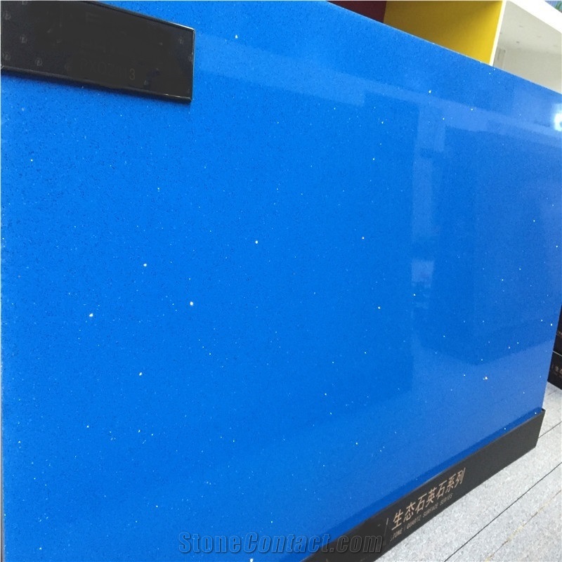 Blue Crystal Quarz,Artificial Stone with Big Slab