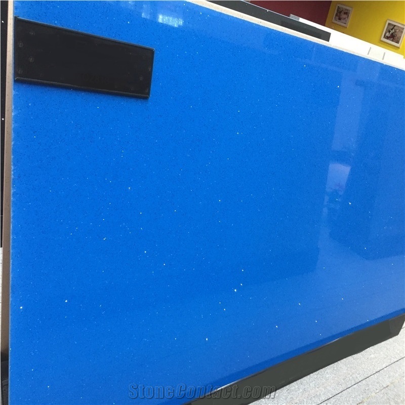 Blue Crystal Quarz,Artificial Stone with Big Slab