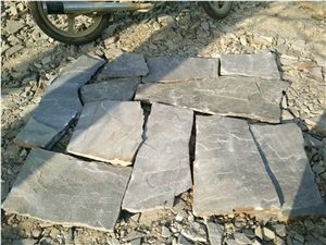 China Hebei Natural Dark Grey Slate Tiles & Slabs, Out-Door Durable & Anti-Slip Flooring Stone, Courtyard Decoration/Building Stone/Garden Landscapes