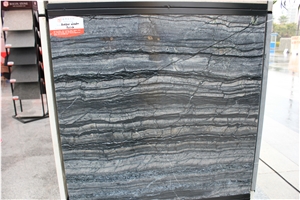 China M711 Black Ancient Wood Grain Marble Tiles/Slabs