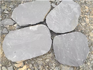 Chinese Natural Dark Grey Slate Tiles & Slabs, Out-Door Durable & Anti-Slip Flooring Stone, Courtyard Decoration/Building Stone/Garden Landscapes