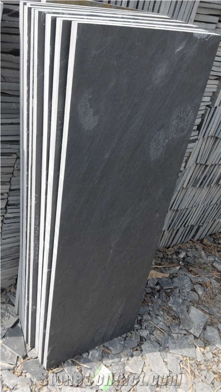 Chinese Xingzi Natural Surface Black Slate Stepping Tiles, Out-Door Durable & Anti-Slip Stepping Stone, Courtyard Decoration/Building Stone/Garden Landscapes