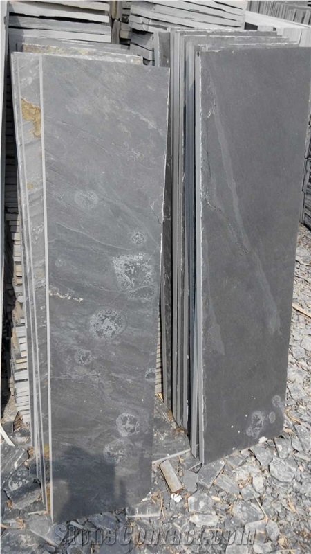 Chinese Xingzi Natural Surface Black Slate Stepping Tiles, Out-Door Durable & Anti-Slip Stepping Stone, Courtyard Decoration/Building Stone/Garden Landscapes