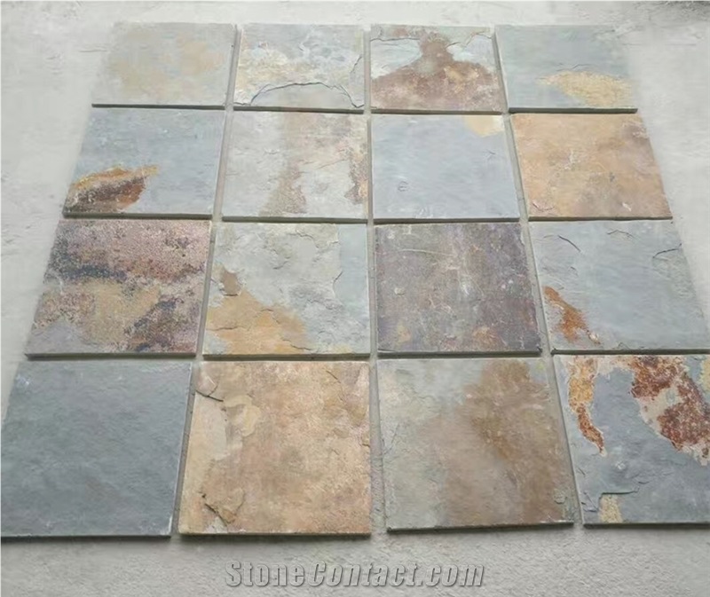 40*40 Rusty Flooring Tiles, Slate Stone Floor Tile, Slate Wall Tiles