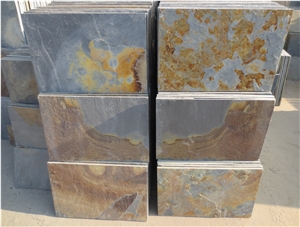 40*40 Rusty Flooring Tiles, Slate Stone Floor Tile, Slate Wall Tiles
