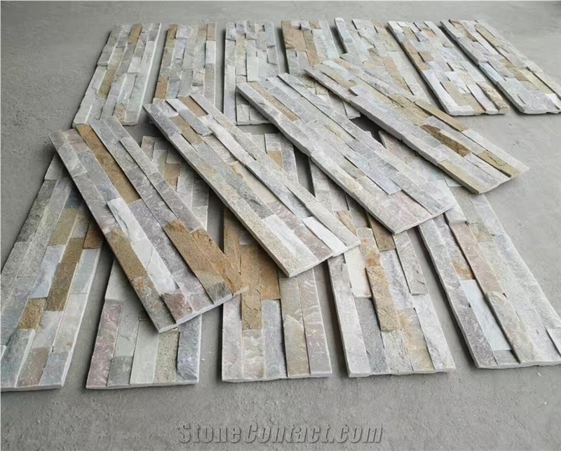 Beige Slate Cultured Stone Wall Cladding Panel