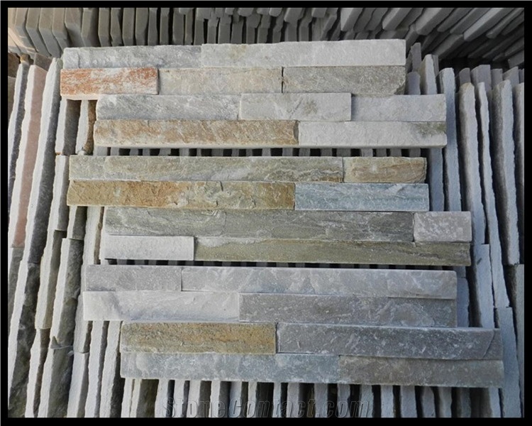 Beige Slate Cultured Stone Wall Cladding Panel