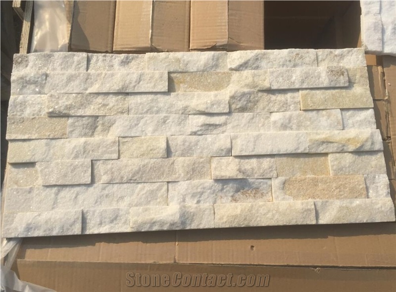 Cheap Price White Quartzite Ledger Stone Tiles