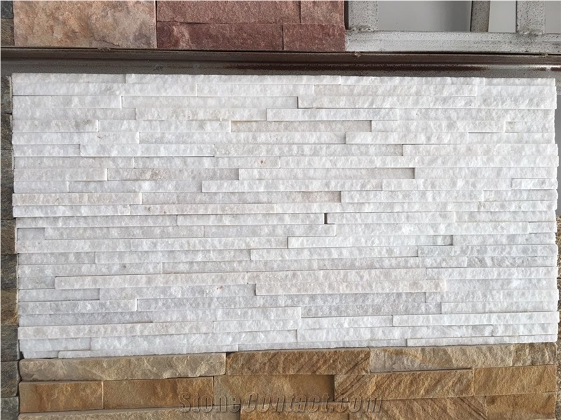 Cheap Price White Quartzite Ledger Stone Tiles