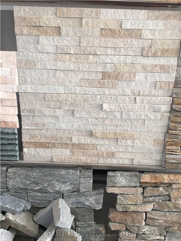 Cheap Price White Quartzite Ledger Stone Tiles