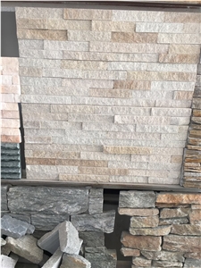 Cheap Price White Quartzite Ledger Stone Tiles