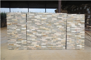 Hebei P014 Yellow Beige Slate,Gold Slate Wall Cladding Stone
