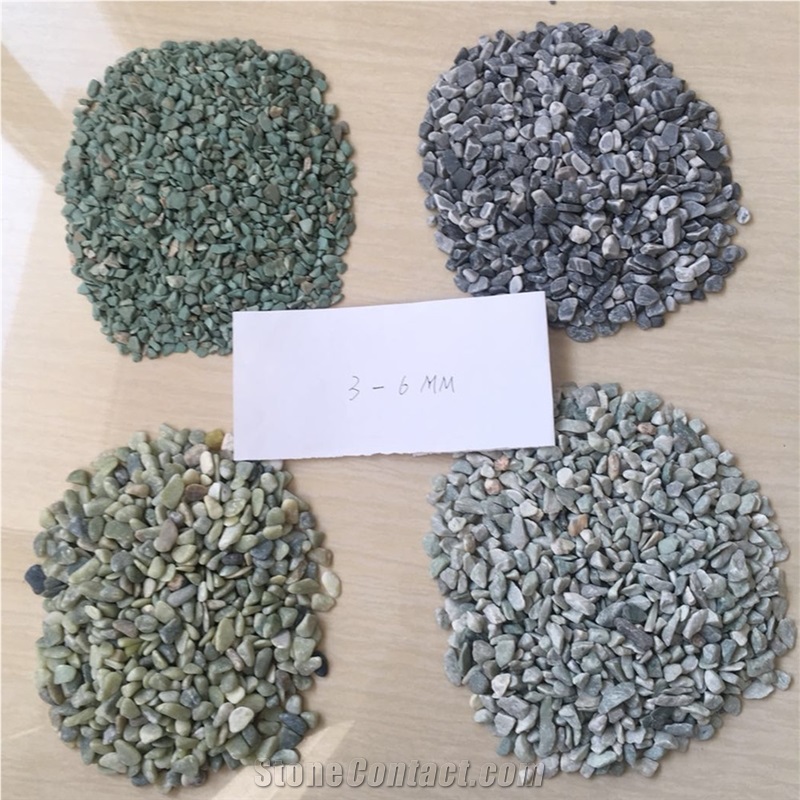 Light Green Crushed Washed Gravels
