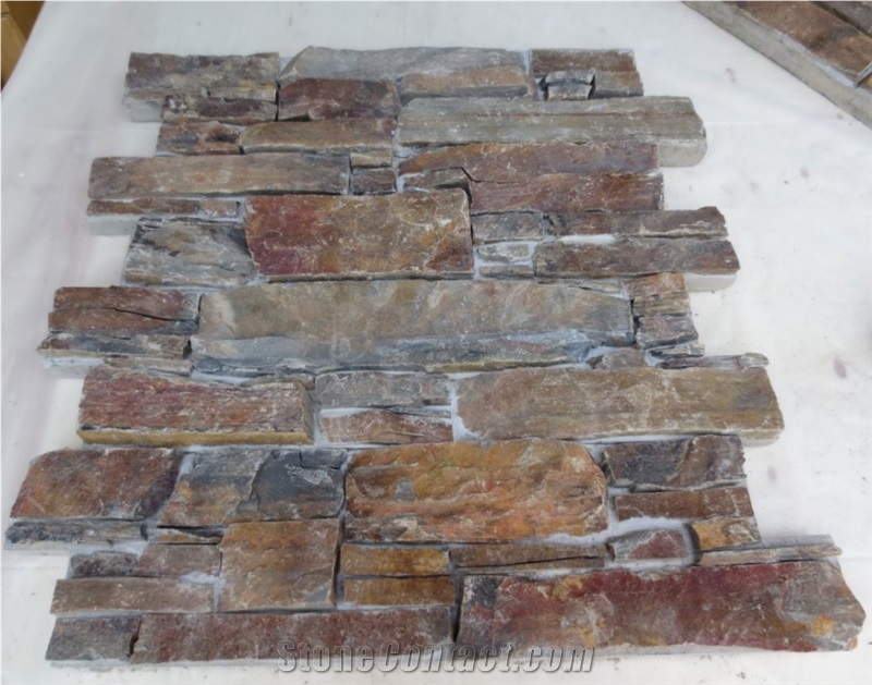Rusty Slate Culture Stone Tiles for Wall Cladding