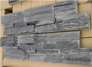 Slate Cement Concrete Back Wall Covering in Black Color
