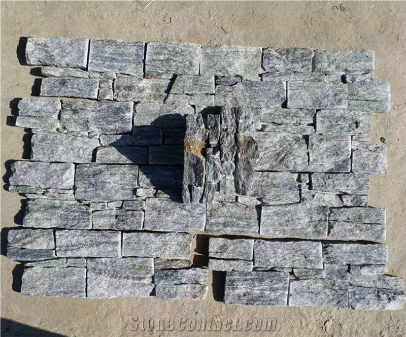 Slate Cement Concrete Back Wall Covering in Black Color