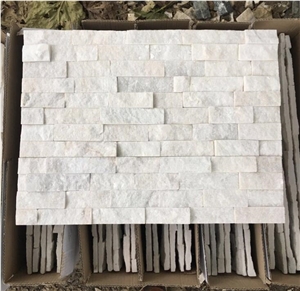 Super White Quartzite Stone Veneer, Stone Wall Classing Panel, Cheap Stone Veneer Culture Stone
