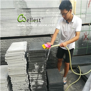 Anti-Slip Dark Grey Sesame Granite Swimming Pool Coping Tile
