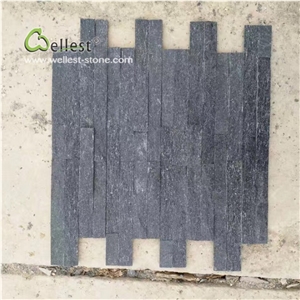 Black Quartzite Ledgestone, Wall Cladding Culture Stone