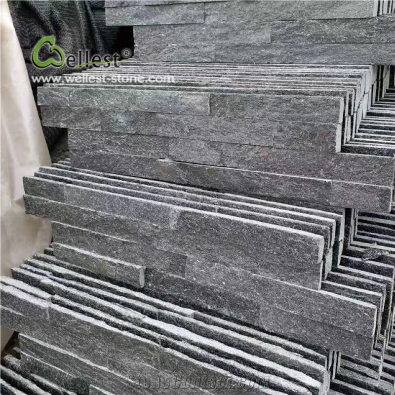 Black Quartzite Ledgestone, Wall Cladding Culture Stone