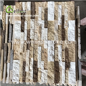 High End Coffee Brown Mixed Travertie Culture Stacked Stone