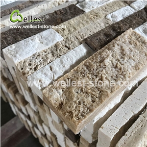High End Coffee Brown Mixed Travertie Culture Stacked Stone