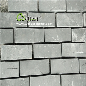 Riven Black Slate Driveway Paving Stone, Patio Cobble Stone