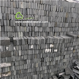 Riven Black Slate Driveway Paving Stone, Patio Cobble Stone