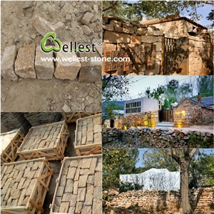 Rural Courtyard Yellow Tiger Skin Quartzite Loose Stone