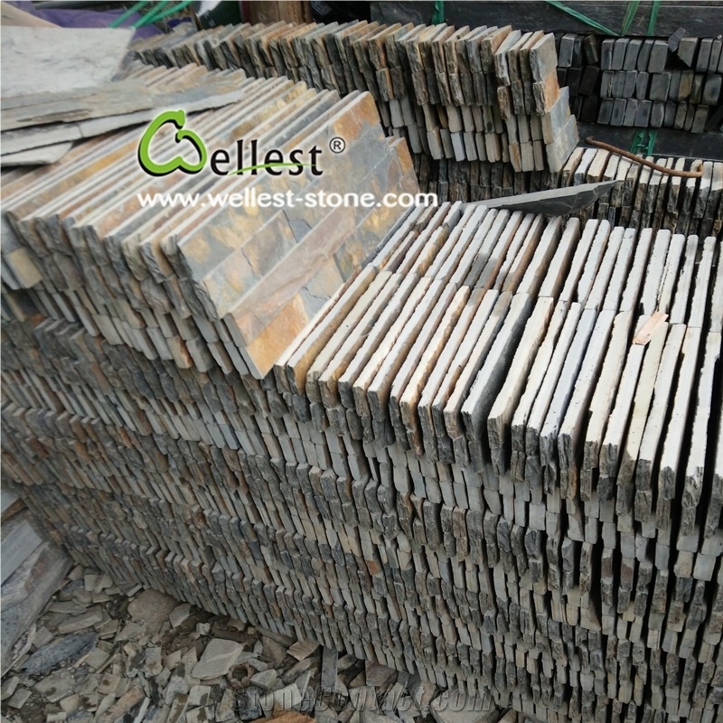 Rustic Slate Flexible Ledge Stone Flat Z Shape Tile and Corner