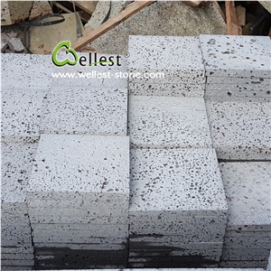 Sawn Cut Volcano Lava Stone Wall and Floor Tiles with Holes