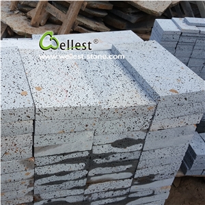 Sawn Cut Volcano Lava Stone Wall and Floor Tiles with Holes