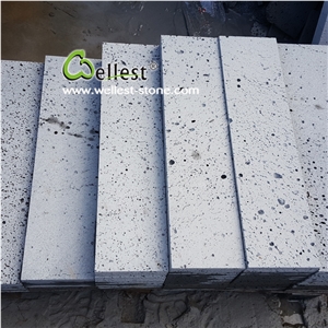 Sawn Cut Volcano Lava Stone Wall and Floor Tiles with Holes