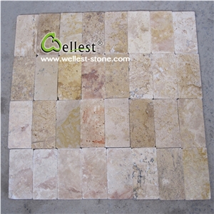 Tumble Beige Travertine Cobble Stone Garden Patio Paving