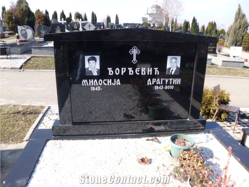 Absolute Black Granite Tombstone - Promotion