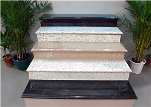 Granite Steps, Risers, Custom Cut Granite Staircase