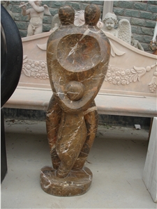Brown Marble Abstract Statue Sculpture