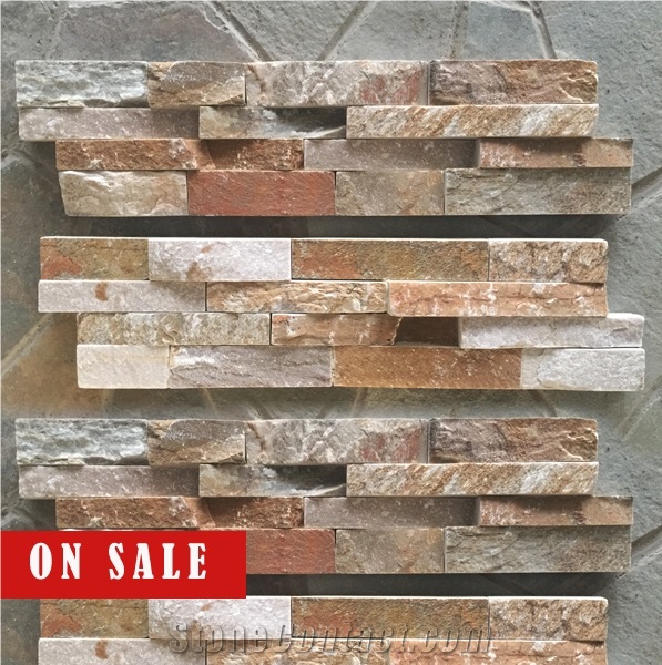 On Sale P014 China Slate Cultured Stone, Wall Cladding, Stacked Stone Veneer Rough Natural Surface