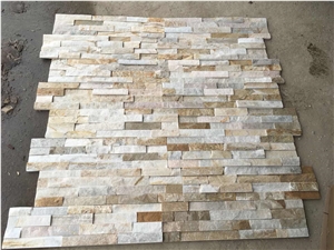 P014 Beige Slate Ledge Stone, Stacked Wall Stone Cladding
