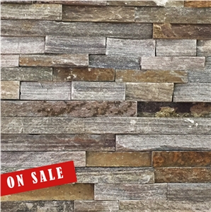 Split Face Culture Stone, Stacedk Stone Veneer Pink Quartzite