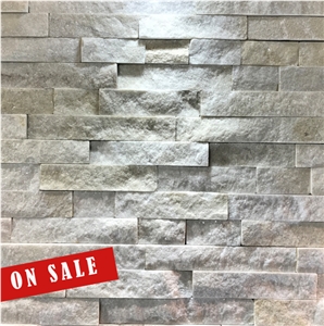 White Quartzite China Stacked Ledge Stone, Split Face Cultured Stone White Quartzite China Stacked Ledge Stone, Split Face Cultured Stone