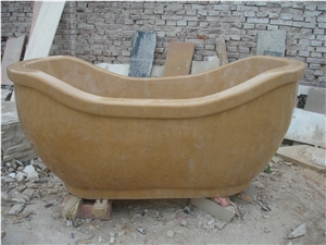 Yellow Limestone Bathtub