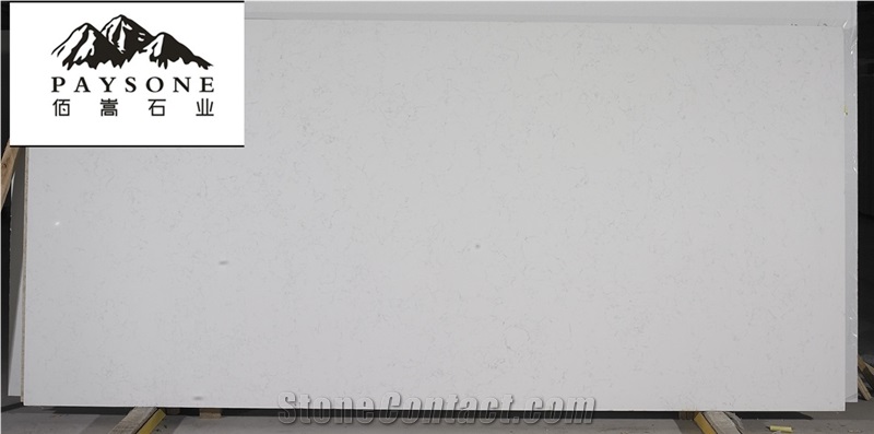 Artificial Calacatta White Quartz Stone Slab Tiles in China