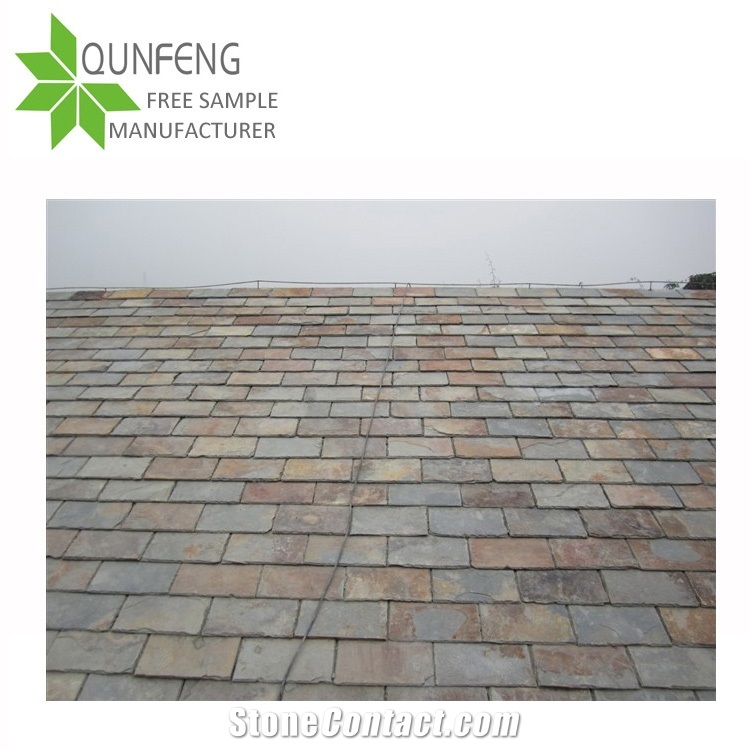 Cheap Andcut-To-Size Stone Form Natural Rusty Color Stone Roofing Slate,Slate Roof Covering, Roof Slate Stone Tiles