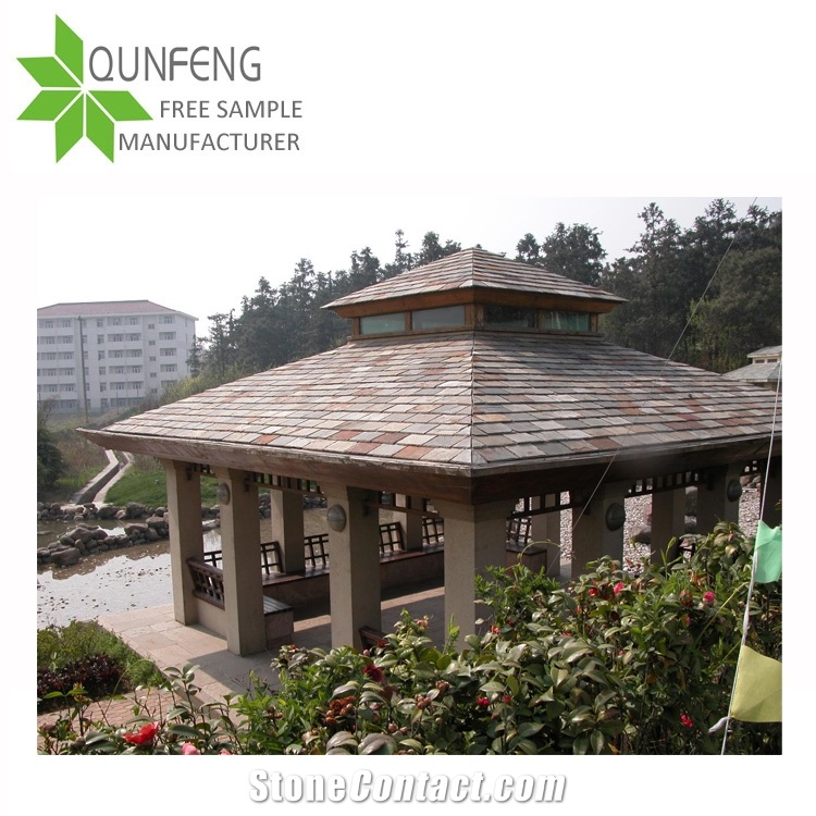 Cheap Andcut-To-Size Stone Form Natural Rusty Color Stone Roofing Slate,Slate Roof Covering, Roof Slate Stone Tiles