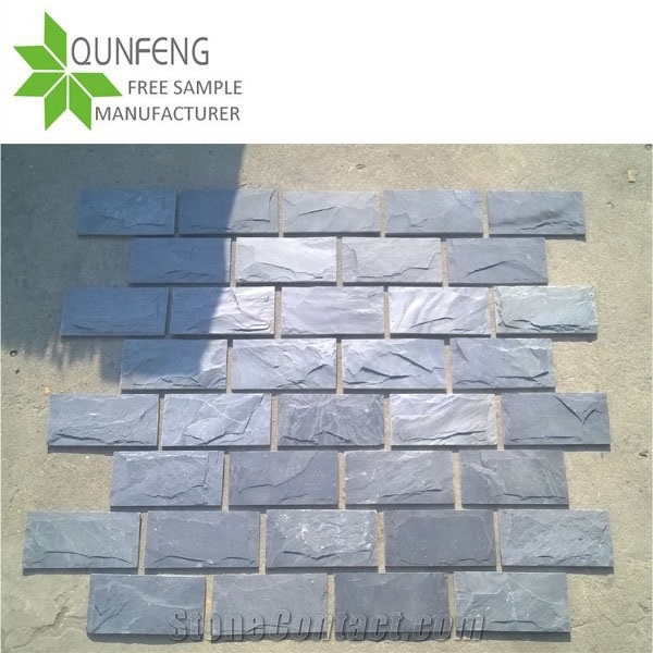 Cheap Price for Dark Grey Slate Mushroomed Cladding Stone