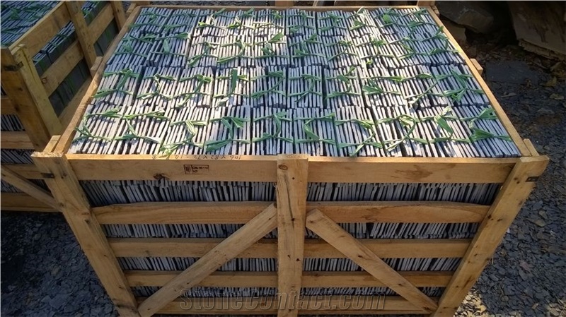 Cheap Price for Dark Grey Slate Mushroomed Cladding Stone