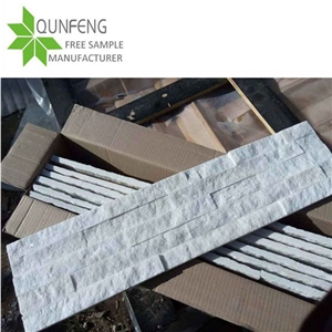 China Durable White Quartzite Culture Stone Natural Stone Wall Cladding