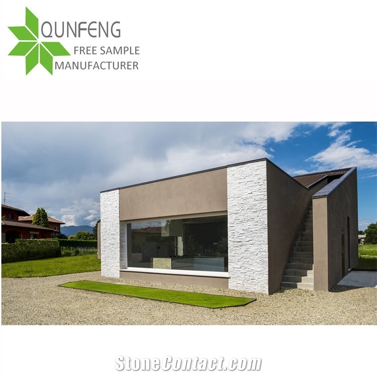China Durable White Quartzite Culture Stone Natural Stone Wall Cladding