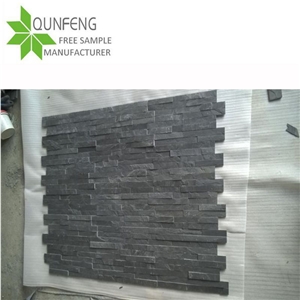 China Manufacturer Blackslate Charcoal Natural Culture Stone Stacked